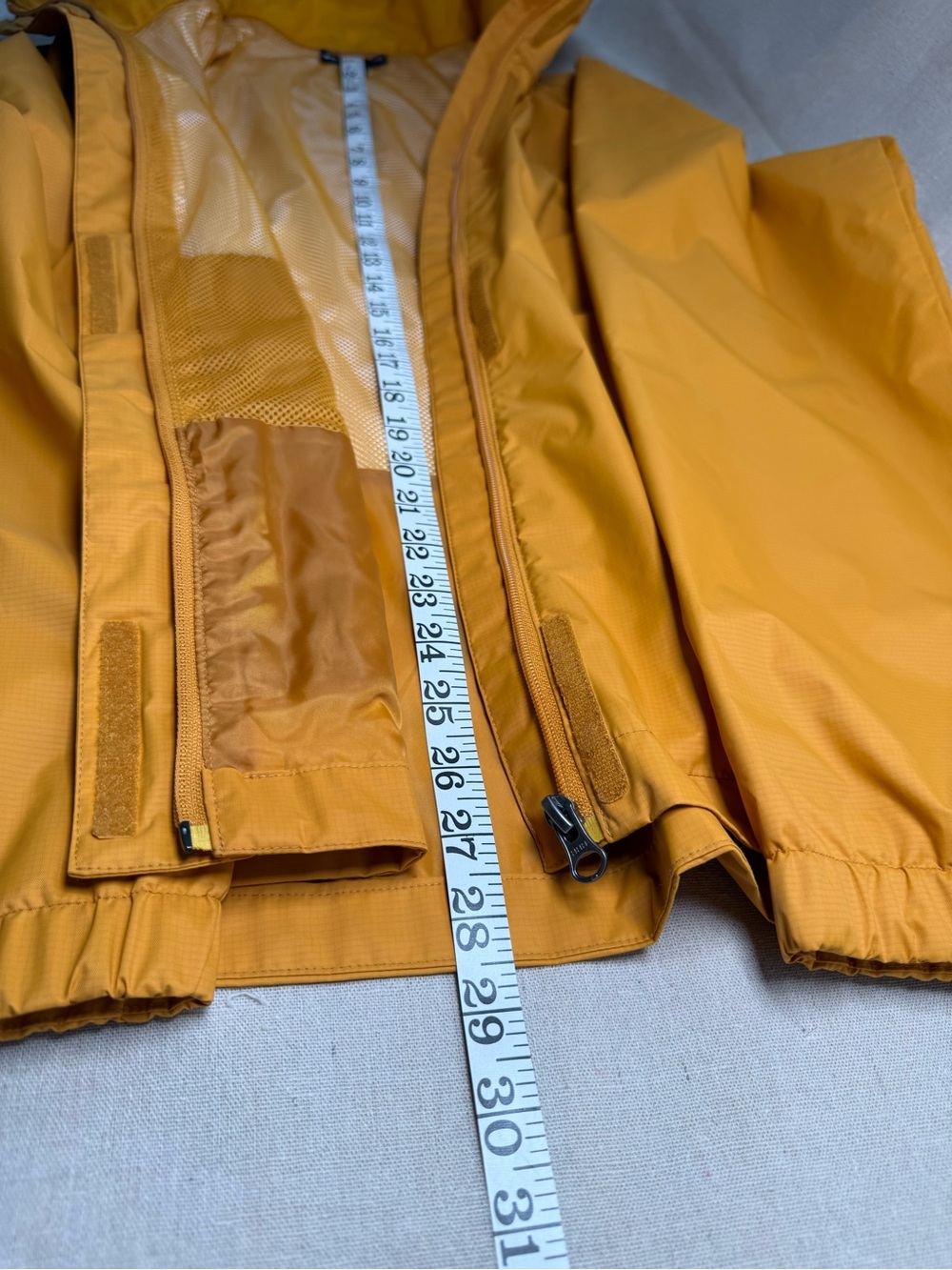 Swiss Tech Women's Plus 1X Mustard Yellow Packable Hood Rain Jacket Lightweight - Picture 11 of 12